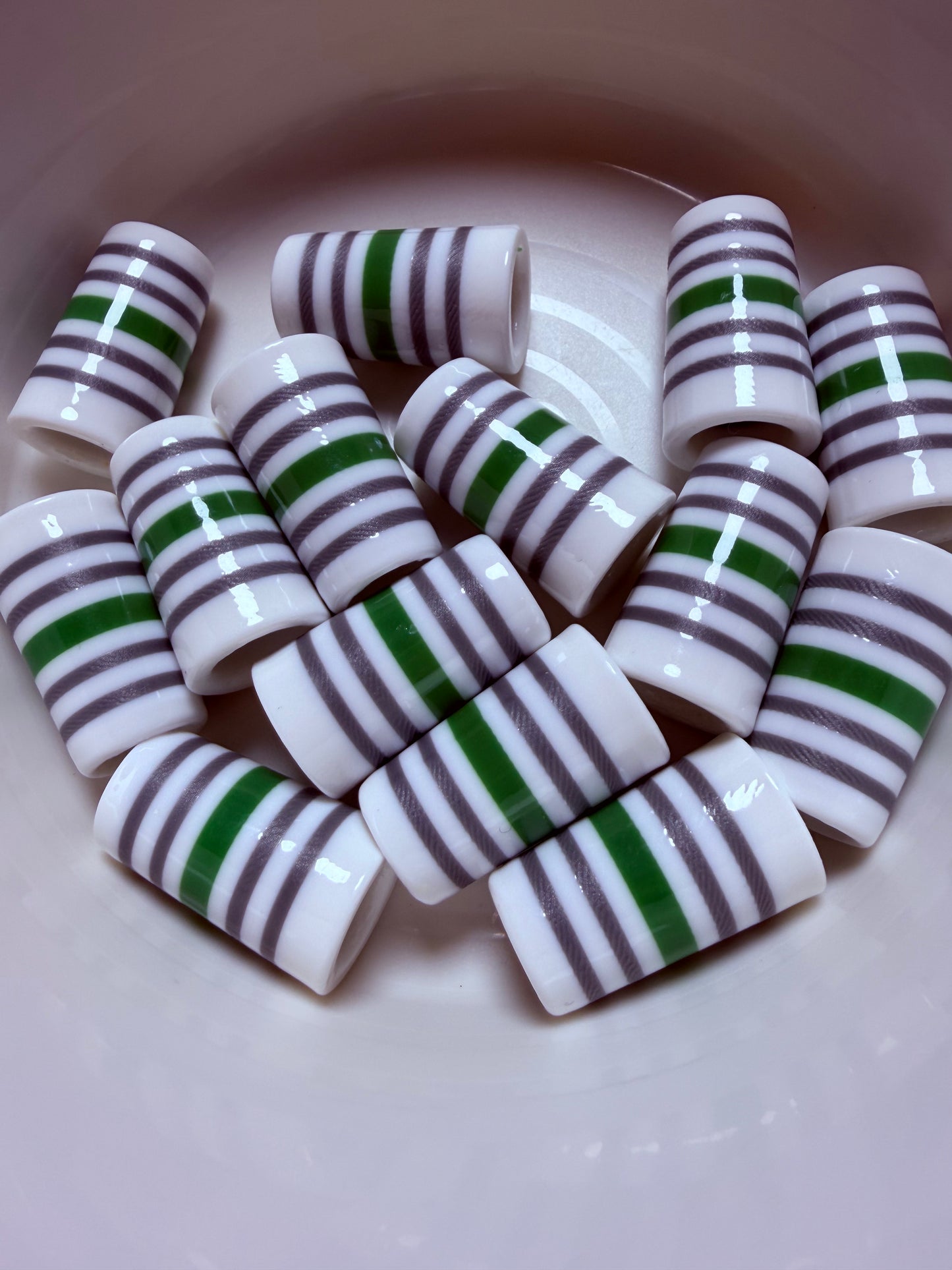 Stripe Series Green .355 ferrules 1 inch 10pack