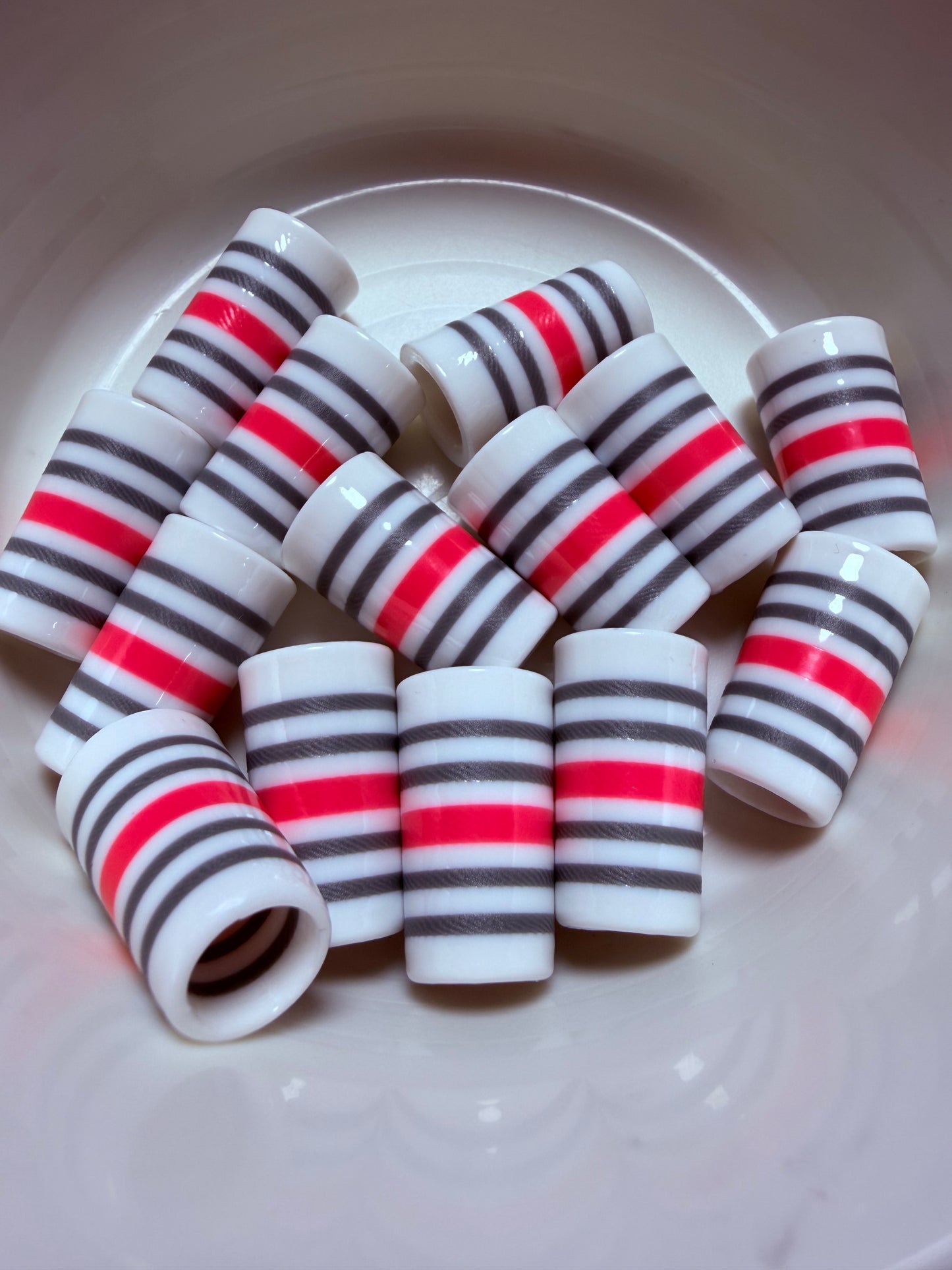Stripe Series Pink.355 ferrules 1 inch 10pack