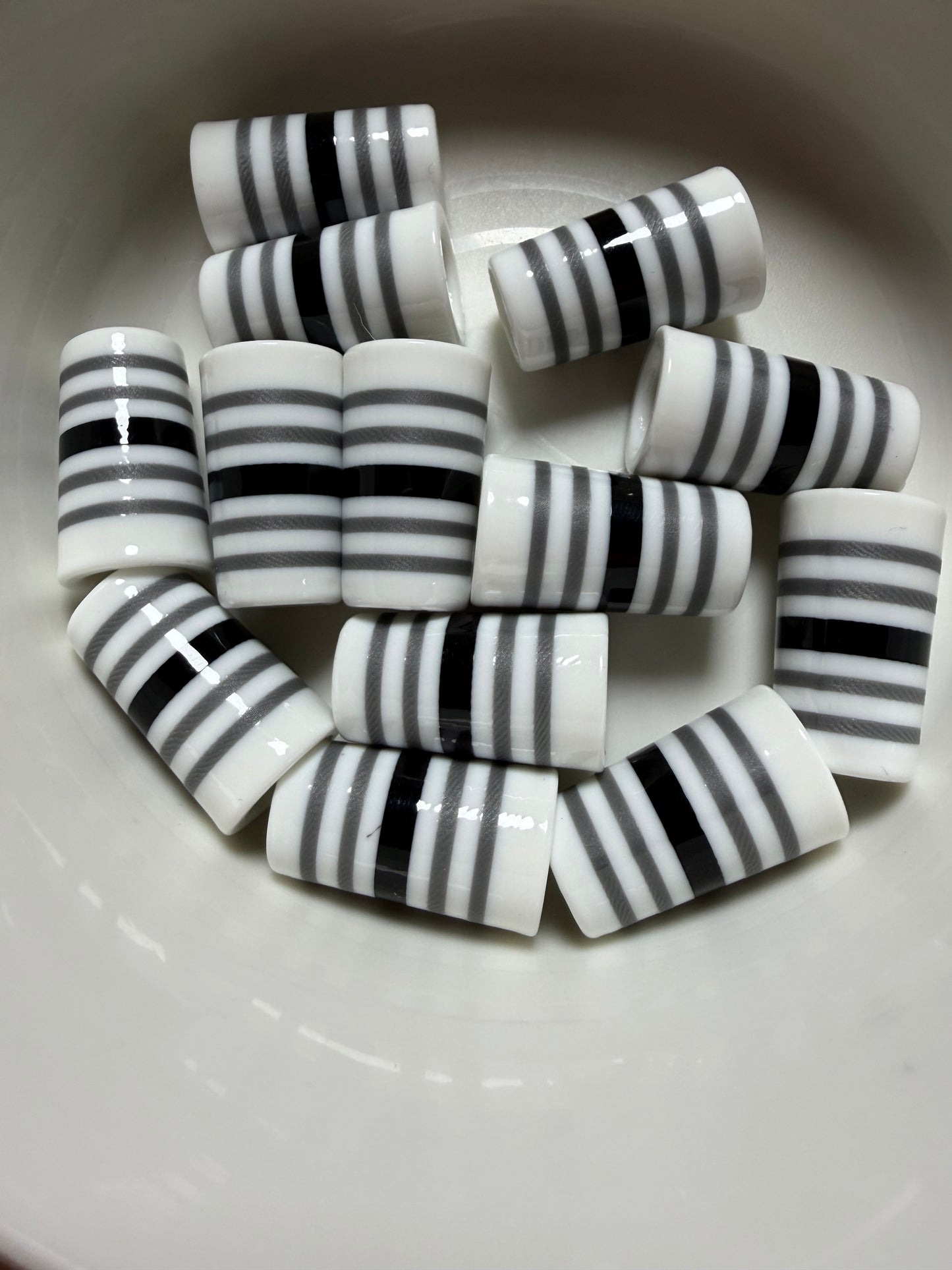 Stripe Series Black .355 ferrules 1 inch 10pack
