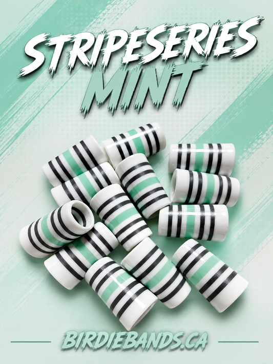 Stripe Series Mint.355 ferrules 1 inch 10pack
