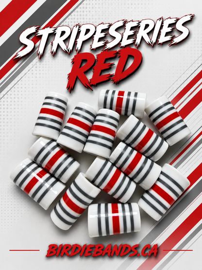 Stripe Series Red .355 ferrules 1 inch 10pack