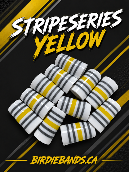 Stripe Series Yellow .355 ferrules 1 inch 10pack