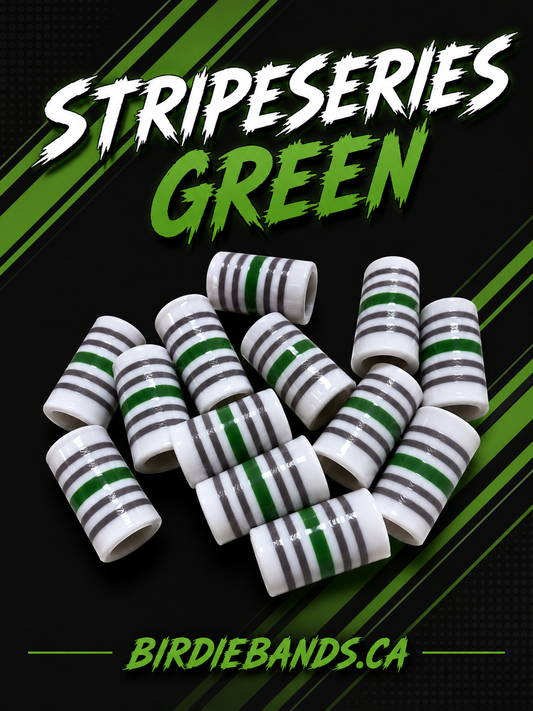 Stripe Series Green .355 ferrules 1 inch 10pack