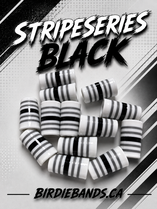 Stripe Series Black .355 ferrules 1 inch 10pack