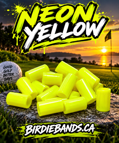 Neon Yellow .355 ferrules 1 inch 10pack