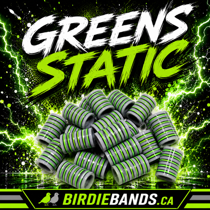 Static Green .355 ferrules 1 inch 10pack