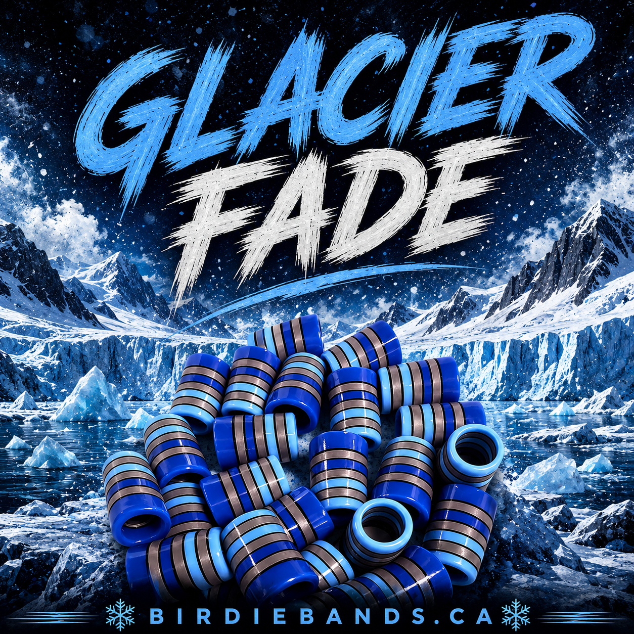 Glacier Fade .355 ferrules 3/4 inch 10pack