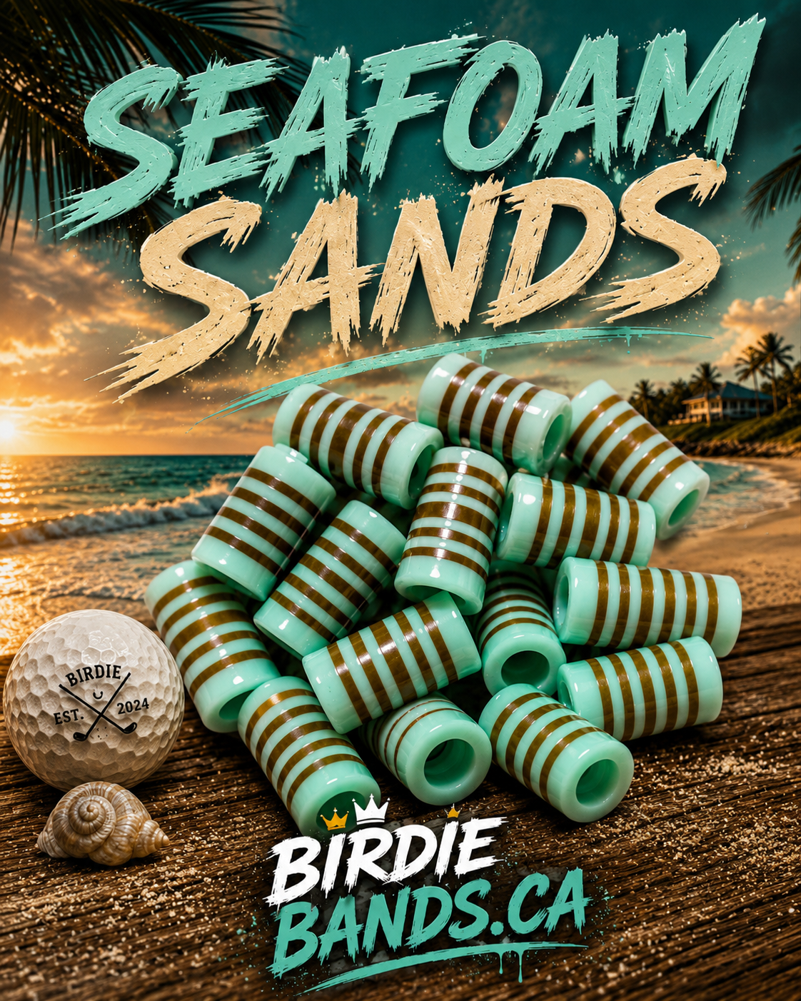 Seafoam Sands .355 ferrules 1 inch 10pack