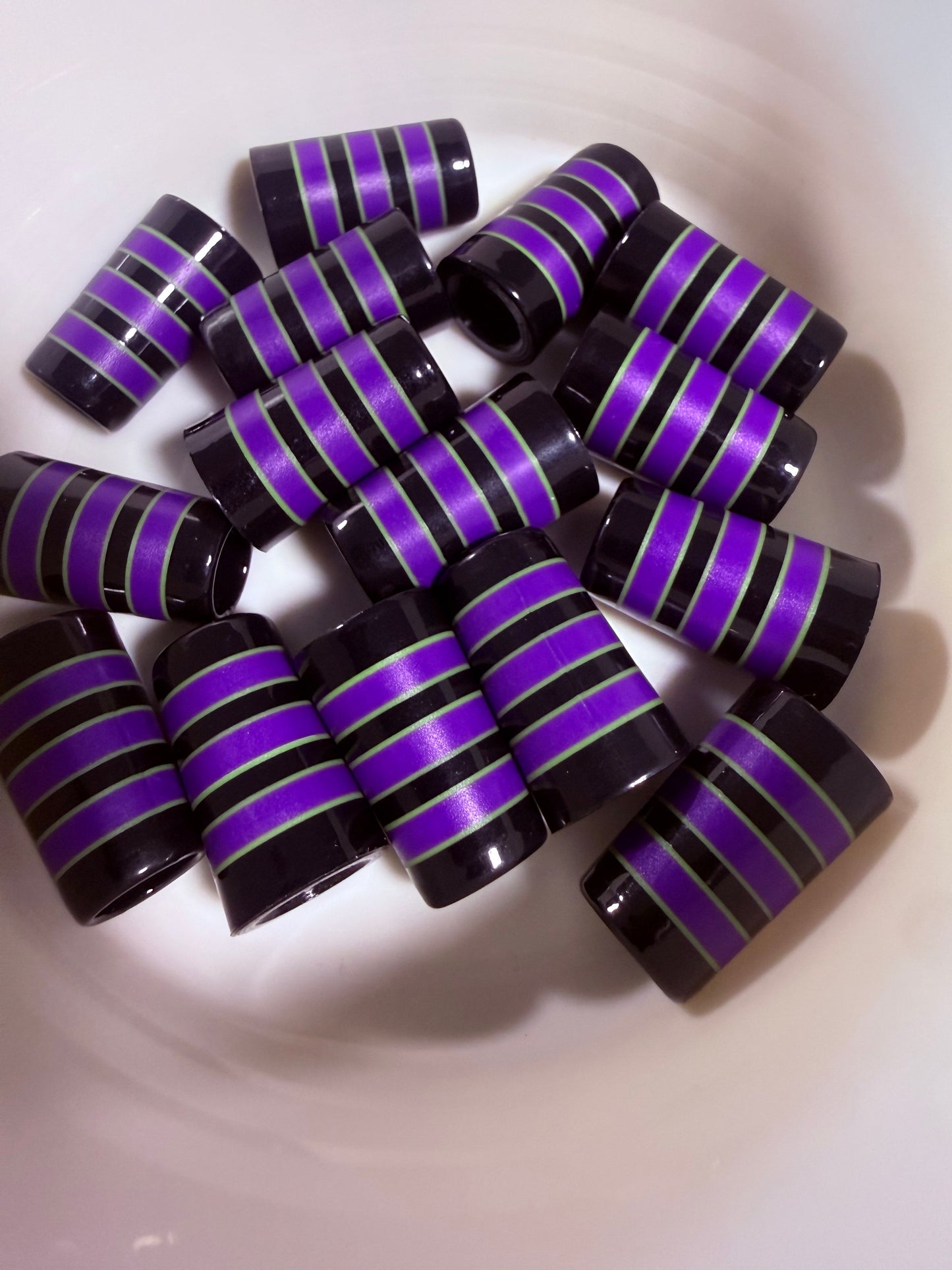 Purple Tri Green .355 ferrules 1 inch 10pack