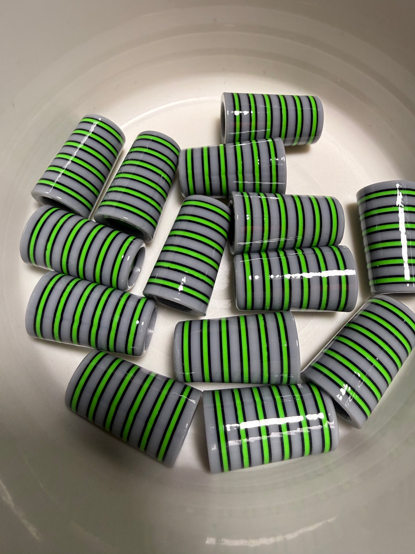 Static Green .355 ferrules 1 inch 10pack