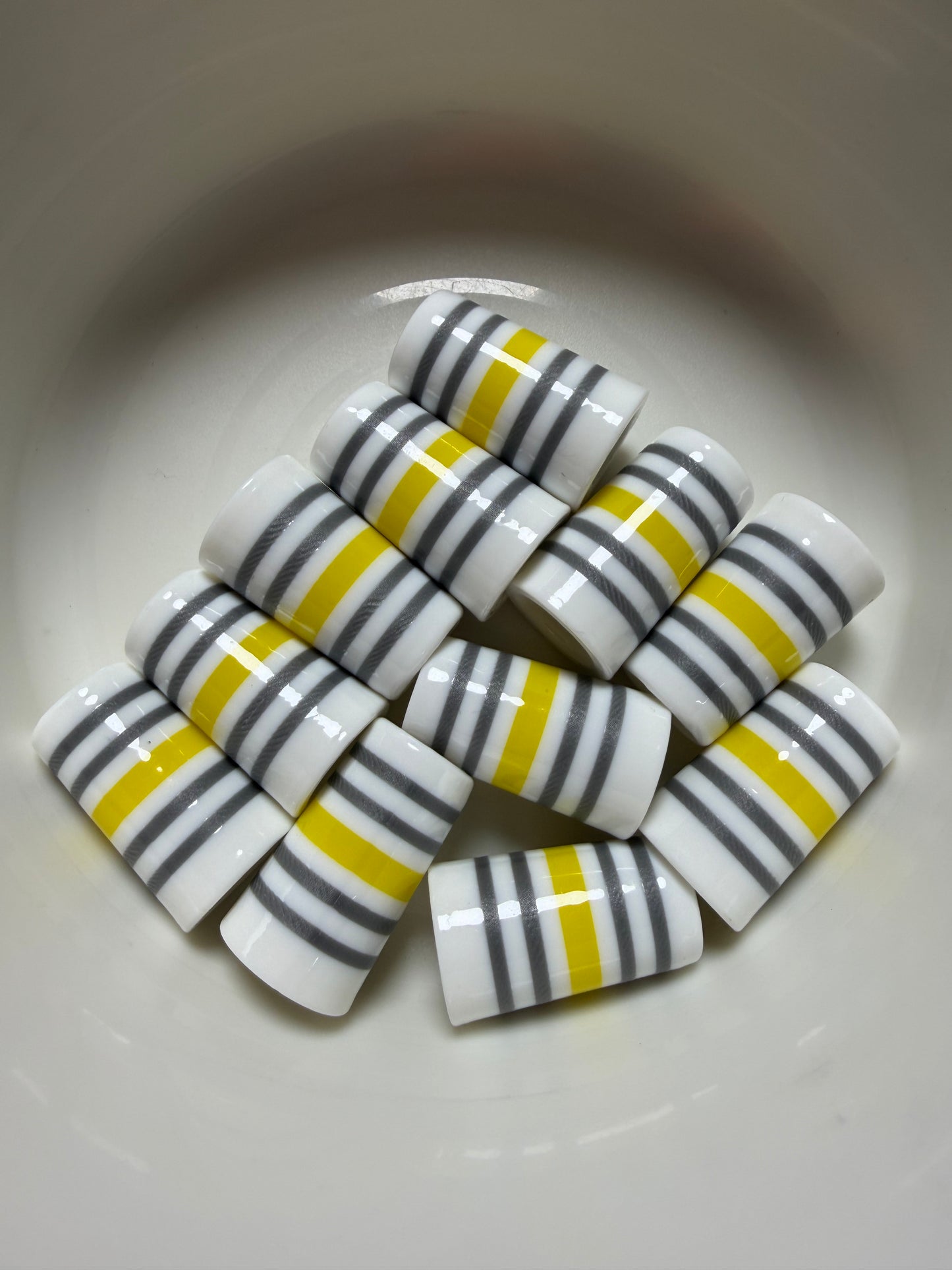 Stripe Series Yellow .355 ferrules 1 inch 10pack