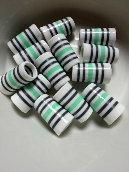 Stripe Series Mint.355 ferrules 1 inch 10pack