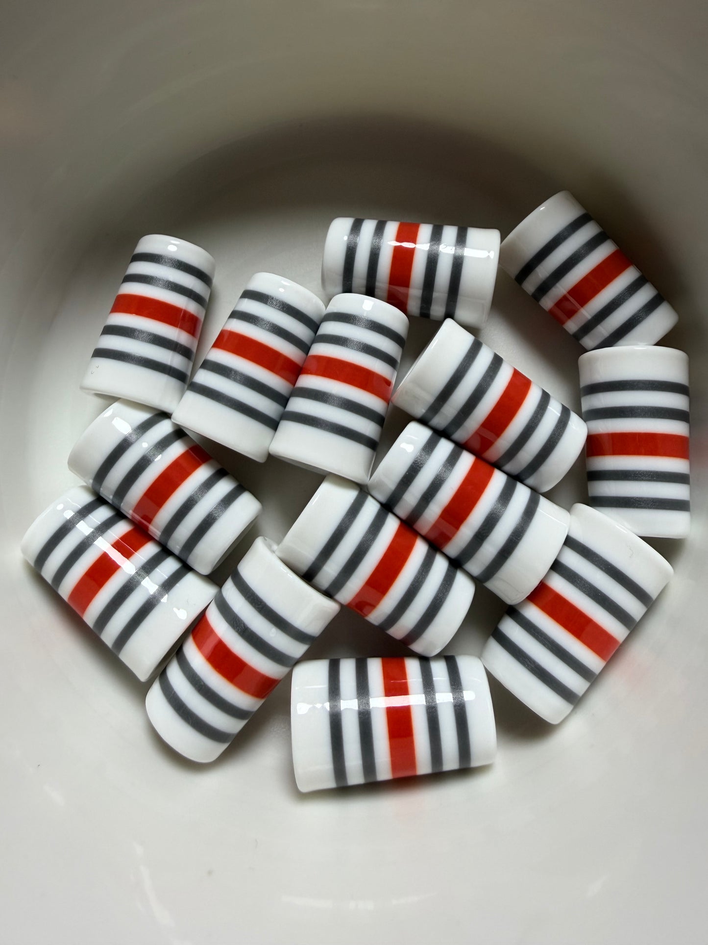 Stripe Series Orange .355 ferrules 1 inch 10pack