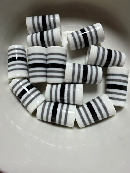 Stripe Series Black .355 ferrules 1 inch 10pack