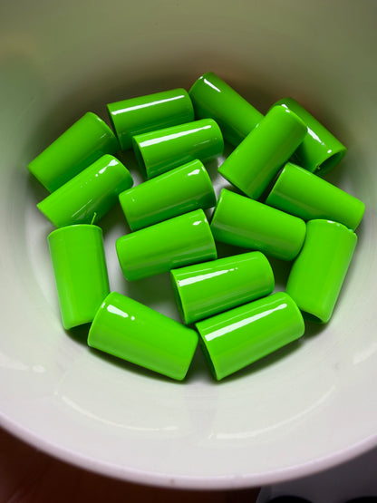 Neon Green .355 ferrules 1 inch 10pack