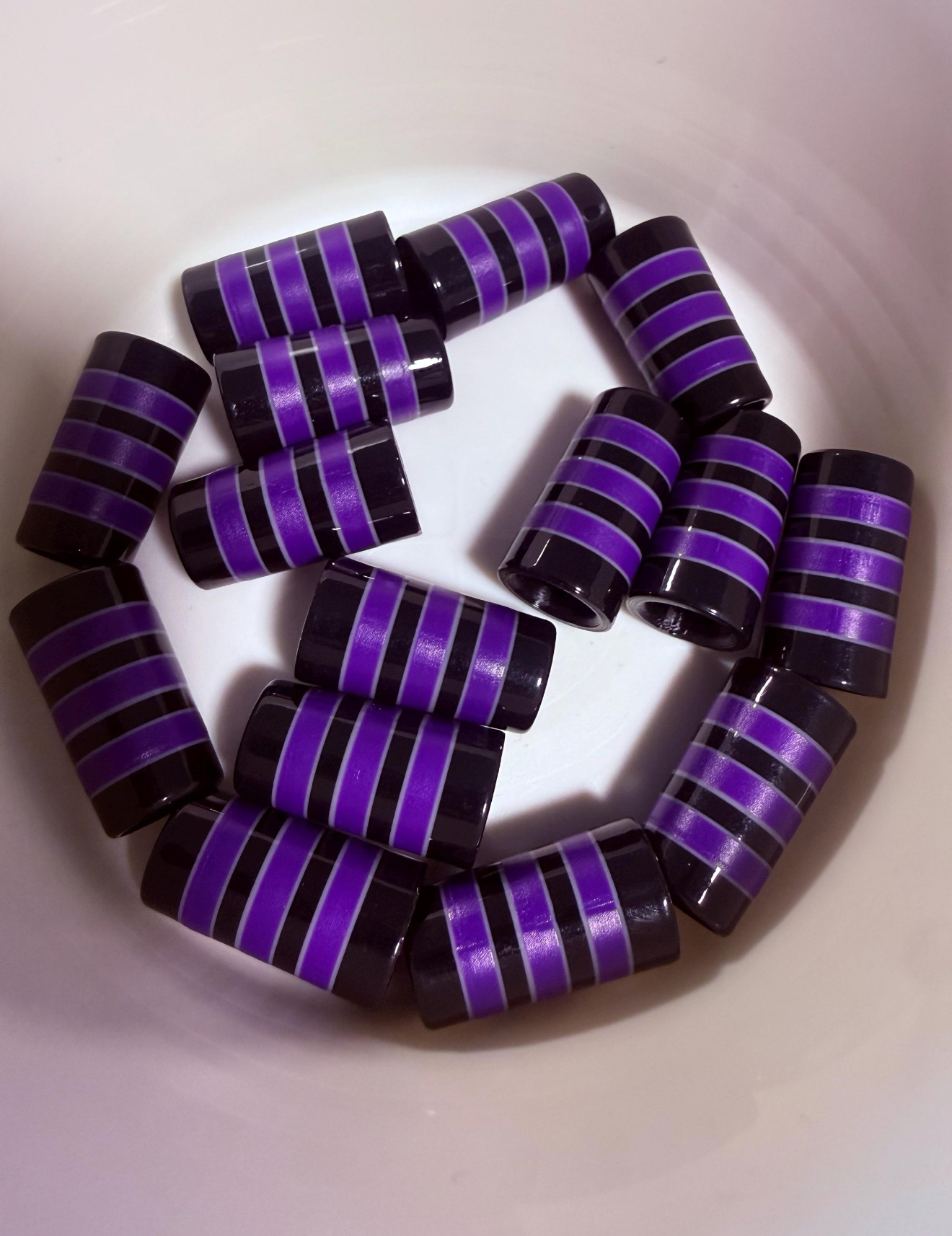 Purple Tri Silver .355 ferrules 1 inch 10pack